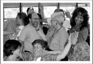 workshop participants in action